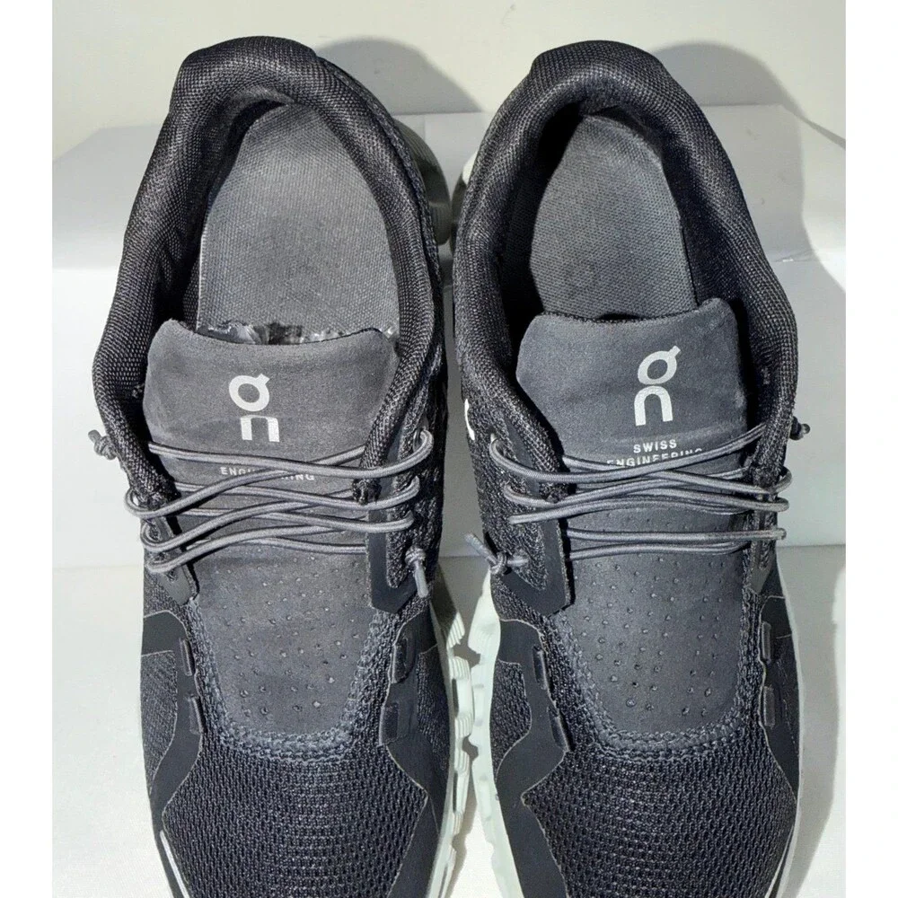 On Cloud 5 Black  Swiss Engineering Lightweight Running Shoes Women's 6.5
